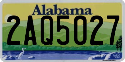 AL license plate 2AQ5027