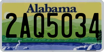 AL license plate 2AQ5034