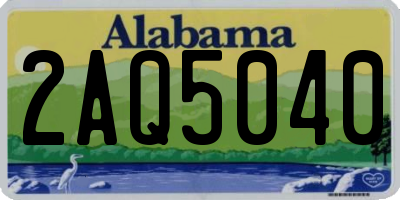 AL license plate 2AQ5040