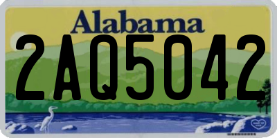AL license plate 2AQ5042