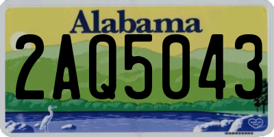 AL license plate 2AQ5043