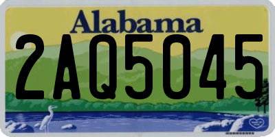 AL license plate 2AQ5045