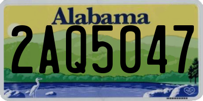 AL license plate 2AQ5047