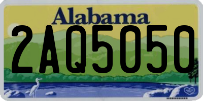 AL license plate 2AQ5050