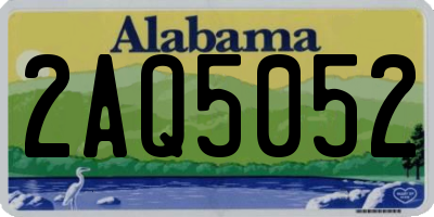 AL license plate 2AQ5052