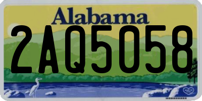 AL license plate 2AQ5058
