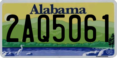 AL license plate 2AQ5061