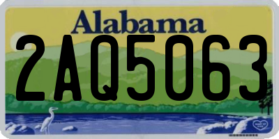 AL license plate 2AQ5063