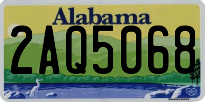 AL license plate 2AQ5068