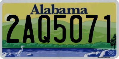 AL license plate 2AQ5071