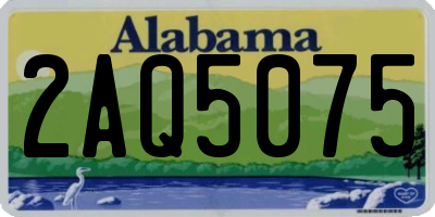 AL license plate 2AQ5075