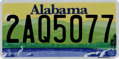 AL license plate 2AQ5077