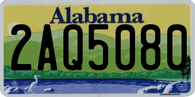 AL license plate 2AQ5080
