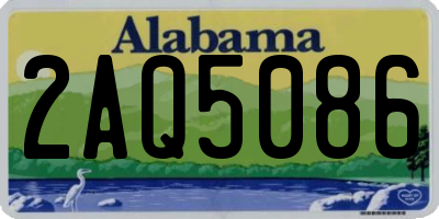 AL license plate 2AQ5086