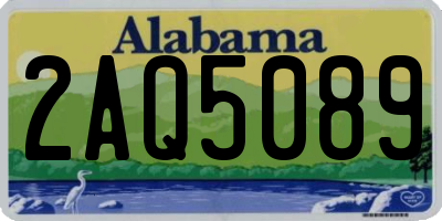 AL license plate 2AQ5089