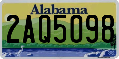 AL license plate 2AQ5098