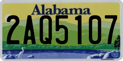 AL license plate 2AQ5107
