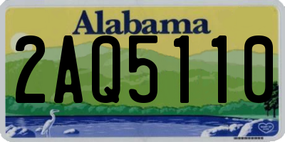 AL license plate 2AQ5110