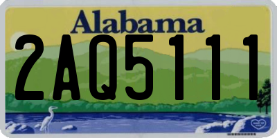 AL license plate 2AQ5111
