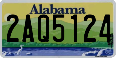 AL license plate 2AQ5124