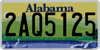 AL license plate 2AQ5125