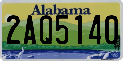 AL license plate 2AQ5140