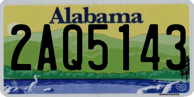 AL license plate 2AQ5143