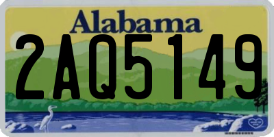 AL license plate 2AQ5149