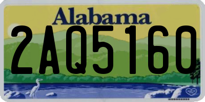 AL license plate 2AQ5160