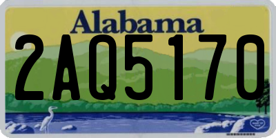AL license plate 2AQ5170