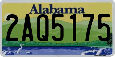 AL license plate 2AQ5175