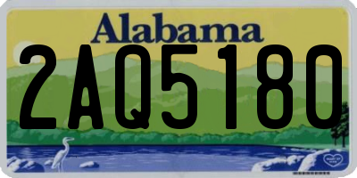 AL license plate 2AQ5180