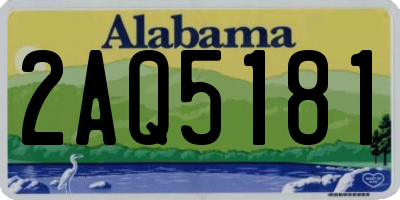 AL license plate 2AQ5181