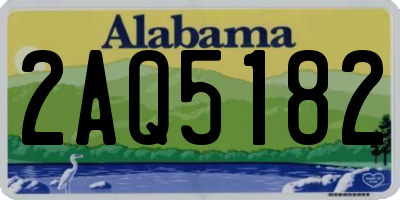 AL license plate 2AQ5182
