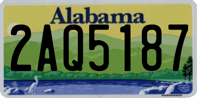 AL license plate 2AQ5187