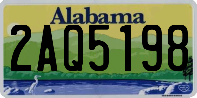 AL license plate 2AQ5198