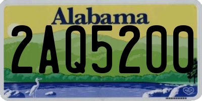 AL license plate 2AQ5200