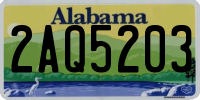 AL license plate 2AQ5203