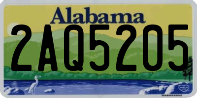 AL license plate 2AQ5205