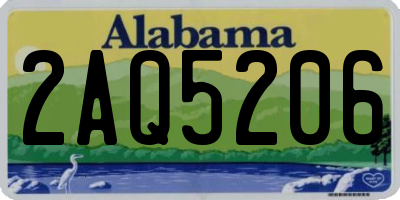 AL license plate 2AQ5206