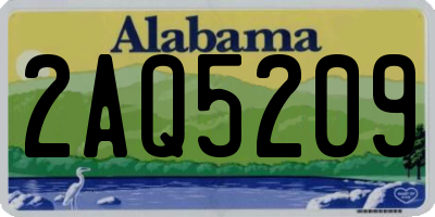 AL license plate 2AQ5209