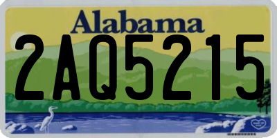 AL license plate 2AQ5215
