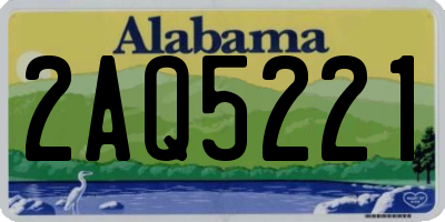 AL license plate 2AQ5221