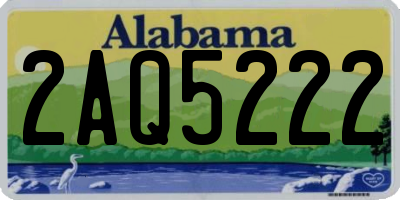 AL license plate 2AQ5222