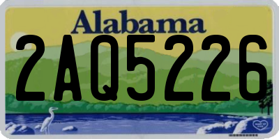 AL license plate 2AQ5226