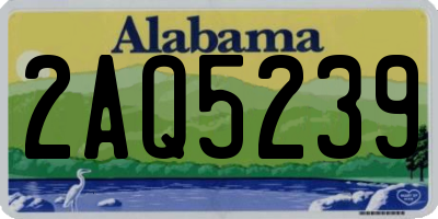 AL license plate 2AQ5239