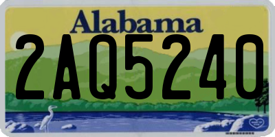 AL license plate 2AQ5240