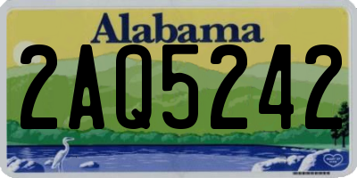 AL license plate 2AQ5242