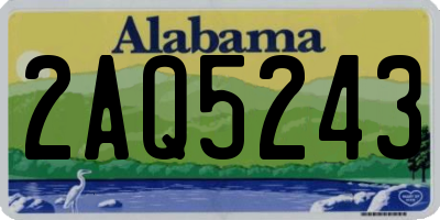 AL license plate 2AQ5243