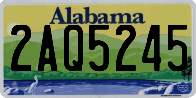 AL license plate 2AQ5245